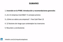 ¿Es mi empresa invertible?: los 12 factores de riesgo, y otras cosas, que contemplan los inversores en empresas